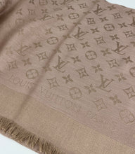 Load image into Gallery viewer, Louis Vuitton monogram denim shawl beige rose