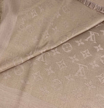 Load image into Gallery viewer, Louis Vuitton monogram denim shawl beige rose