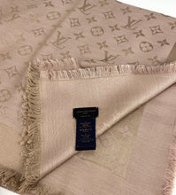 Load image into Gallery viewer, Louis Vuitton monogram denim shawl beige rose