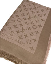 Load image into Gallery viewer, Louis Vuitton monogram denim shawl beige rose