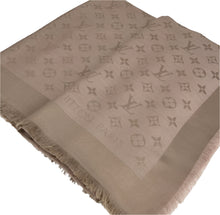 Load image into Gallery viewer, Louis Vuitton monogram denim shawl beige rose