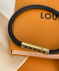 Louis Vuitton confidential bracelet black calf