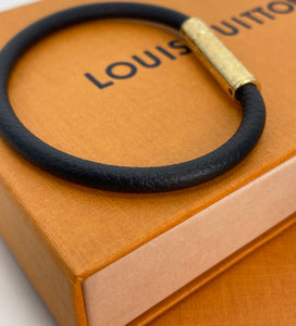 Louis Vuitton confidential bracelet black calf