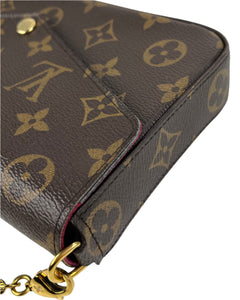 Louis Vuitton pochette felicie in monogram canvas