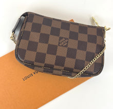 Load image into Gallery viewer, Louis Vuitton mini pochette in damier ebene