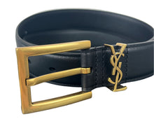 Load image into Gallery viewer, YSL Saint Laurent Cassandre belt black Size 85