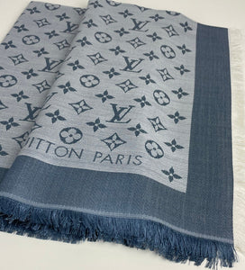 Louis Vuitton denim shawl in light blue