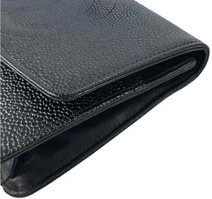 CHANEL bifold  wallet CC caviar