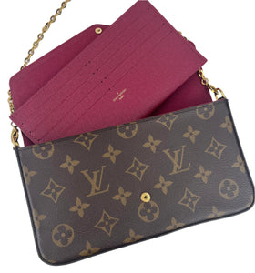 Louis Vuitton pochette felicie in monogram canvas