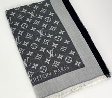 Load image into Gallery viewer, Louis Vuitton denim shawl black