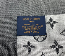 Load image into Gallery viewer, Louis Vuitton denim shawl black