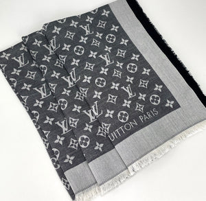 Louis Vuitton denim shawl black