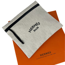 Load image into Gallery viewer, Hermes toile herringbone bain pouch