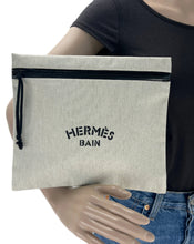Load image into Gallery viewer, Hermes toile herringbone bain pouch