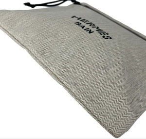 Hermes toile herringbone bain pouch