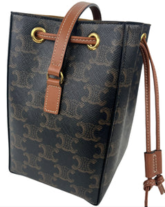 Celine micro sailor bag in triomphe canvas