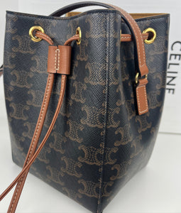 Celine micro sailor bag in triomphe canvas