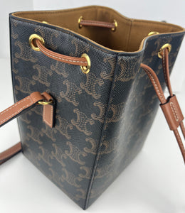 Celine micro sailor bag in triomphe canvas