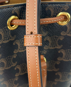 Celine micro sailor bag in triomphe canvas
