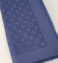 Load image into Gallery viewer, Louis Vuitton classique monogram shawl blue