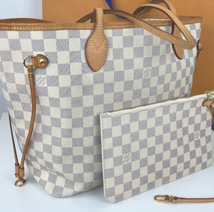 Louis Vuitton neverfull MM damier azur with pochette