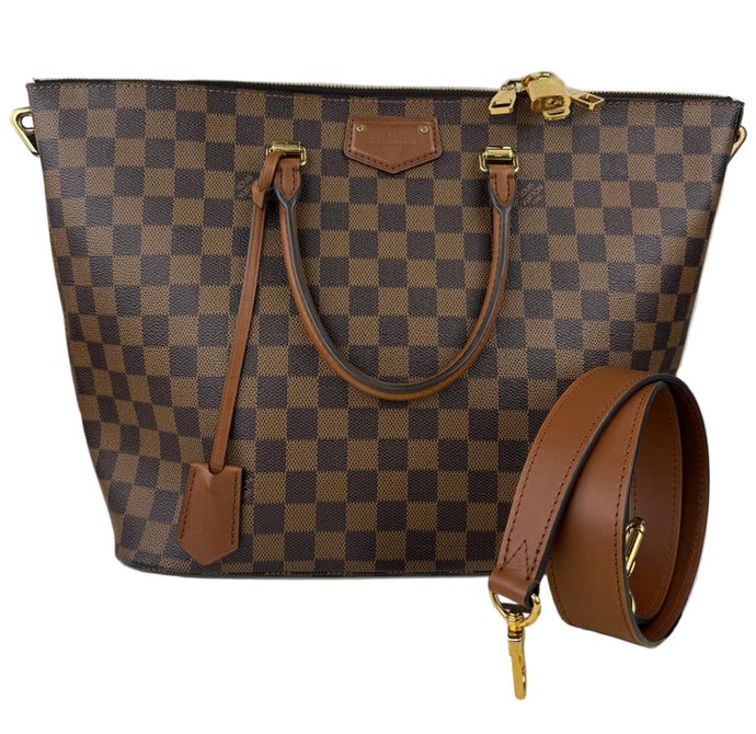 Louis Vuitton belmont tote in damier ebene