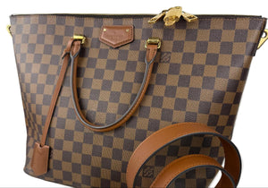 Louis Vuitton belmont tote in damier ebene