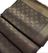 Load image into Gallery viewer, Louis Vuitton monogram shine shawl brown/gold