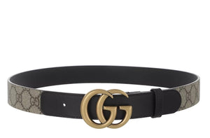 Gucci Double G belt beige ebony/black size 85