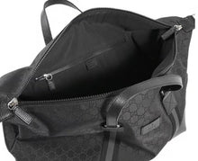 Load image into Gallery viewer, Gucci GG Joy black nylon duffle weekend bag with strap