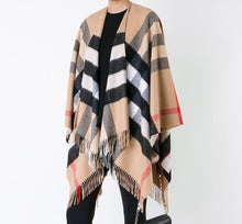 Load image into Gallery viewer, Burberry mega check cape in wool and cashmere