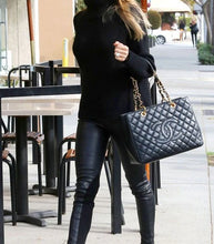 Load image into Gallery viewer, CHANEL GST grand shopping tote in black caviar
