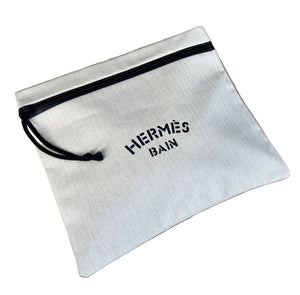 Hermes toile herringbone bain pouch – Lady Clara's Collection
