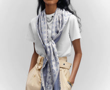 Load image into Gallery viewer, Louis Vuitton denim shawl in light blue