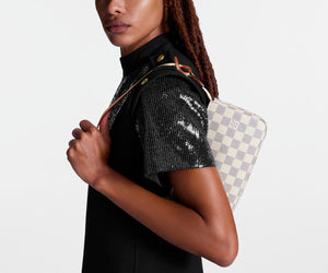 Louis Vuitton pochette accessories in damier azur canvas