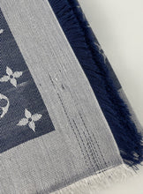 Load image into Gallery viewer, Louis Vuitton denim shawl blue monogram