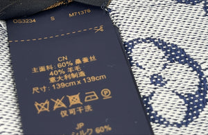 Louis Vuitton denim shawl blue monogram