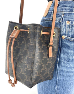 Celine micro sailor bag in triomphe canvas