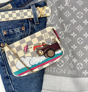 Louis Vuitton mini pochette azur hibiscus illustre