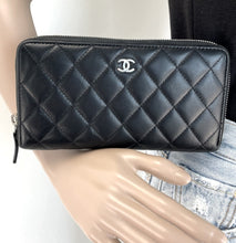 Load image into Gallery viewer, Chanel classic zip around continental wallet