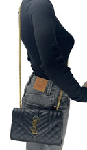 Load image into Gallery viewer, Saint Laurent YSL small envelope bag black