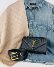 Load image into Gallery viewer, Louis Vuitton monogram denim shawl beige rose