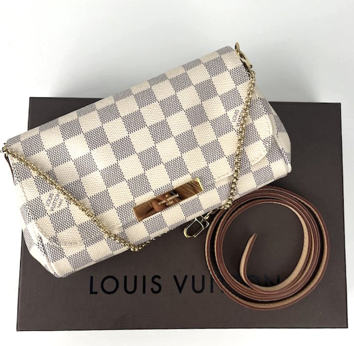 Louis Vuitton favorite pm in damier azur canvas