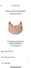 Load image into Gallery viewer, Gucci Gucci GG Quilted matelasee mini shoulder bag beige