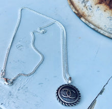 Load image into Gallery viewer, Re-purposed Chanel Vintage button Necklace