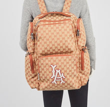 Load image into Gallery viewer, Gucci Large GG Backpack with LA Angels MLB