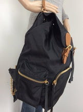 Load image into Gallery viewer, Burberry large rucksack in technical nylon and leather