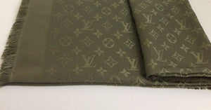 Louis Vuitton monogram shawl khaki