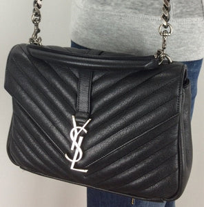 Saint Laurent college medium chain matelasse  bag