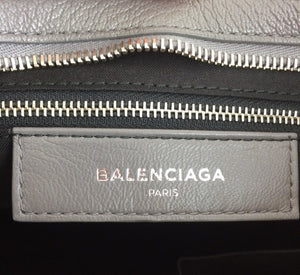 Balenciaga metallic city edge with strap